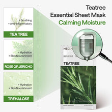 Load image into Gallery viewer, Mediheal Teatree Essential Mask Calming Moisture 24ml (Box)- 10 Sheet masks (20%OFF)
