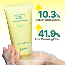 Load image into Gallery viewer, goodal Green Tangerine Vita C Cleansing Foam 150ml