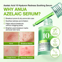 Load image into Gallery viewer, Anua Azelaic Acid 10 Hyaluron Redness Soothing Serum 30ml
