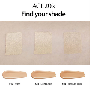 Age 20's Signature Essence Cover Pact Intense Cover 14g x 2EA with Case #21 LIGHT BEIGE