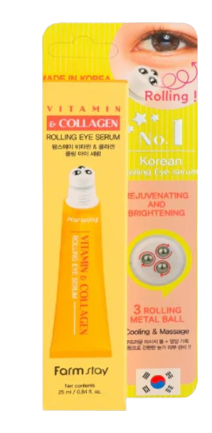 Farm stay Vitamin & Collagen Rolling Eye Serum 25ml
