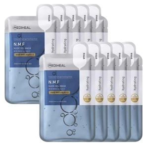 MEDIHEAL N.M.F AQUARING NUDE GEL MASK 2X UP - 10 Sheets (20% OFF)