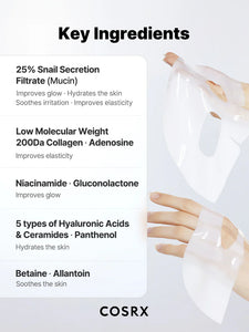 COSRX Advanced Snail Mucin Glass Glow Hydrogel Mask 35g - 1 SHEET