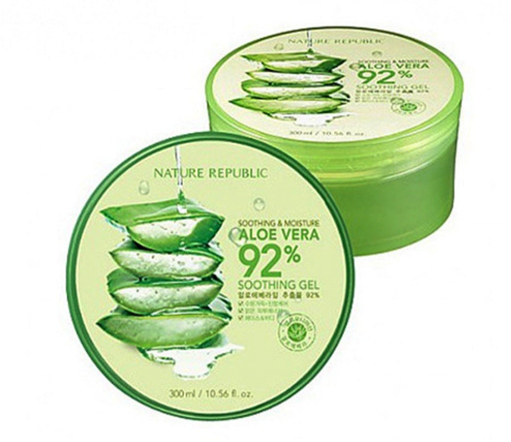 Nature Republic Soothing and Moisture Aloe Vera 92% Soothing Gel 300ml  Korean Skin Care Products – INNER BEAUTY