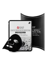 Load image into Gallery viewer, SNP Charcoal Mineral Black Ampoule Mask Box  -10 Sheets (20% OFF)
