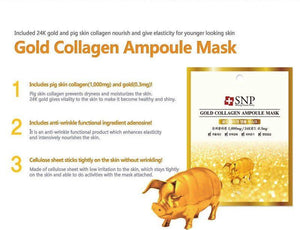 SNP Gold Collagen Ampoule Mask 25ml - 1 Sheet