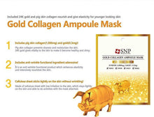Load image into Gallery viewer, SNP Gold Collagen Ampoule Mask Box - 10 Sheets
