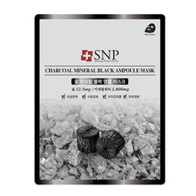 Load image into Gallery viewer, SNP Charcoal Mineral Black Ampoule Mask Box  -10 Sheets (20% OFF)
